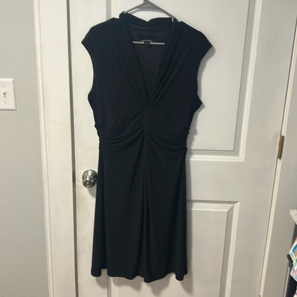 Nina Leonard rouched dress